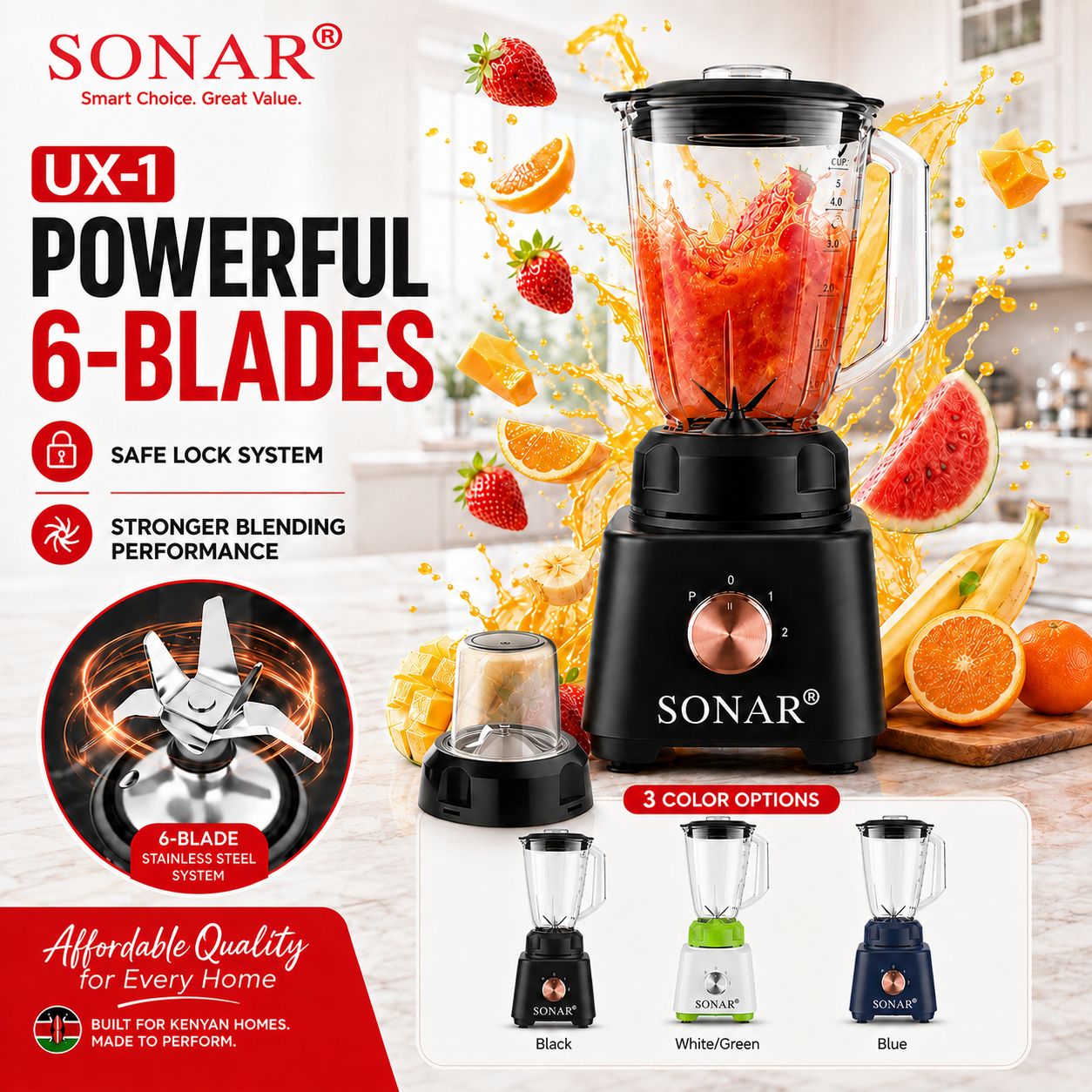 Sonar 2 in 1 blender